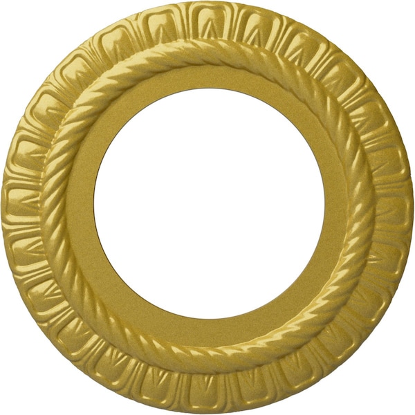 Ekena Millwork Claremont Ceiling Medallion (Fits Canopies up to 7"), 10 5/8"OD x 5 3/4"ID x 1/2"P, Rich Gold CM10CLRGS - main